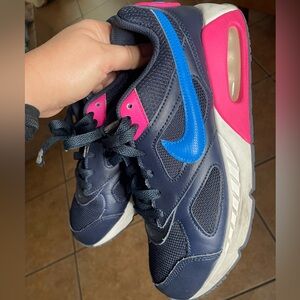 Nike Dark Blue Sneakers with Pink and Blue Accents